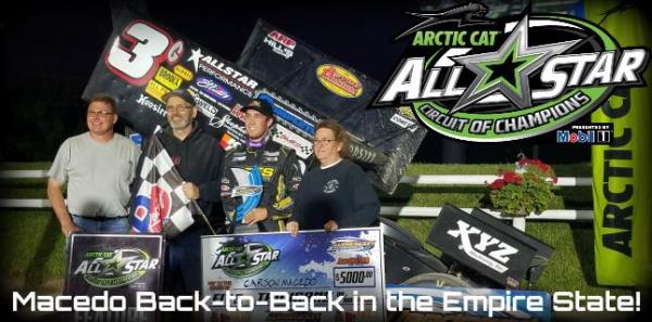 Carson Macedo Goes Back-to-Back in the Empire State in First-ever All Star Visit to Weedsport