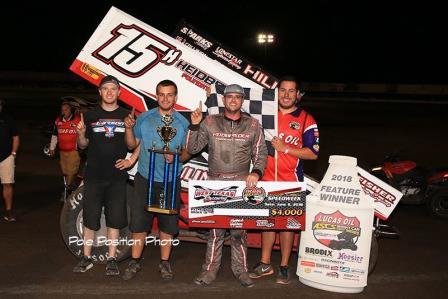 Sam Hafertepe Jr. won the ASCS Speedweek opener in Lubbock (Michael Diers - Pole Position Photo)