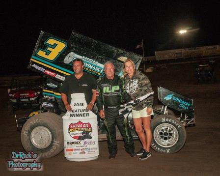 Sammy Swindell picked up the ASCS Speedweek stop in Amarillo Saturday (Bobby Thomas Photo)