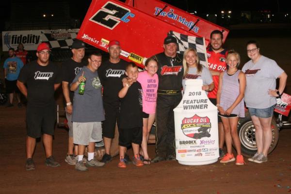 Wayne Johnson Leads it All at Lawton with the Lucas Oil American Sprint Car Series