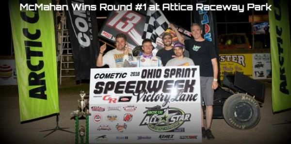 Paul McMahan Wins at Attica to Open Cometic Gasket Ohio Sprint Speedweek Presented by C&R Racing