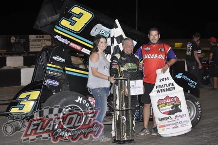 Sammy Swindell capped off his ASCS Speedweek championship with a win at Salina Speedway in Kansas Saturday (Mike Pfeifer - FlatOut Photography)