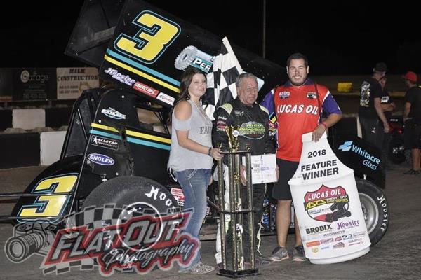 Swindell Caps Lucas Oil ASCS Speedweek Championship with Salina Speedway Victory