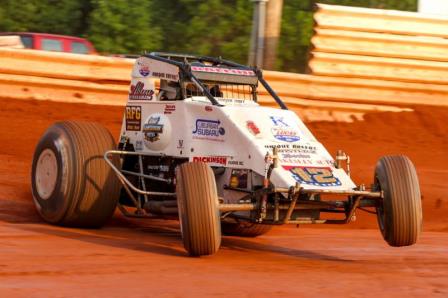 Robert Ballou won the USAC Eastern Storm stop at BAPS Speedway Sunday (Rich Forman Photo)