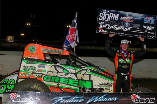 KTJ Takes Hoffman to the Century Mark in Bridgeport USAC Sprint Debut