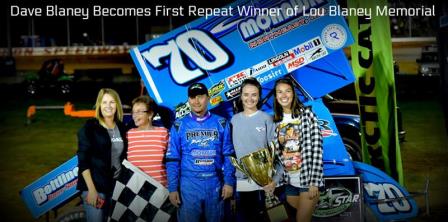 Dave Blaney won the Lou Blaney Memorial at Sharon Speedway July 7 (Jason Brown Motorsports Photography)
