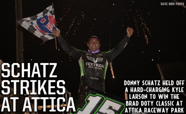 Donny Schatz Scores Exciting Brady Doty Classic Triumph at Attica Raceway Park