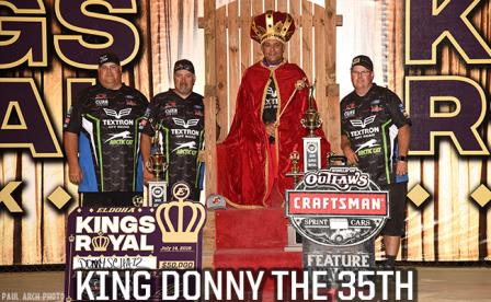 Donny Schatz won his third consecutive King's Royal at Eldora (Paul Arch Photo)