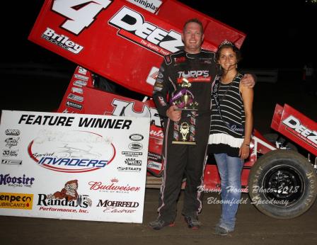 Jon Agan picked up the Sprint Invaders win Thursday night at Bloomfield Speedway (Danny Howk Photo)