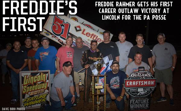 Freddie Rahmer Sends Lincoln Speedway into Pandemonium with First Career Outlaw Win