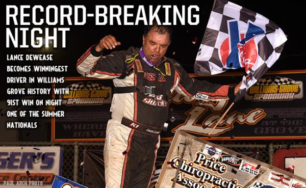 Lance Dewease Becomes Winningest Driver in Williams Grove History with World of Outlaws Triumph on Night One of Summer Nationals