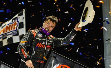 David Gravel won the WoO show in Kennedale Friday (Tyler Carr Photo) (Video Highlights from DirtVision.com)