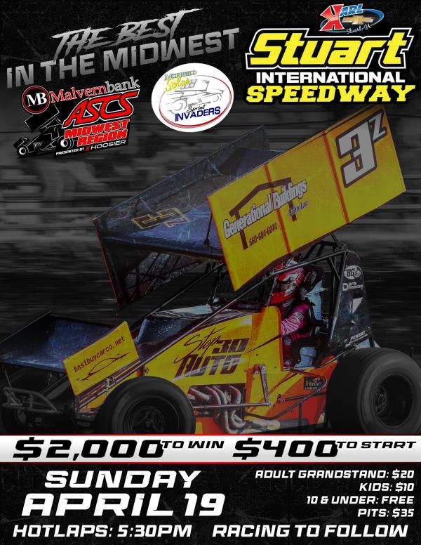 Mohrfeld Solar Sprint Invaders Join ASCS-Midwest at Stuart Speedway Sunday!