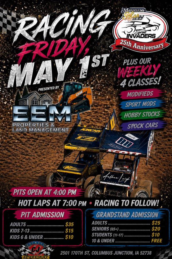 Mohrfeld Solar Sprint Invaders Make First Trip to Columbus Junction in 16 Years on Friday!