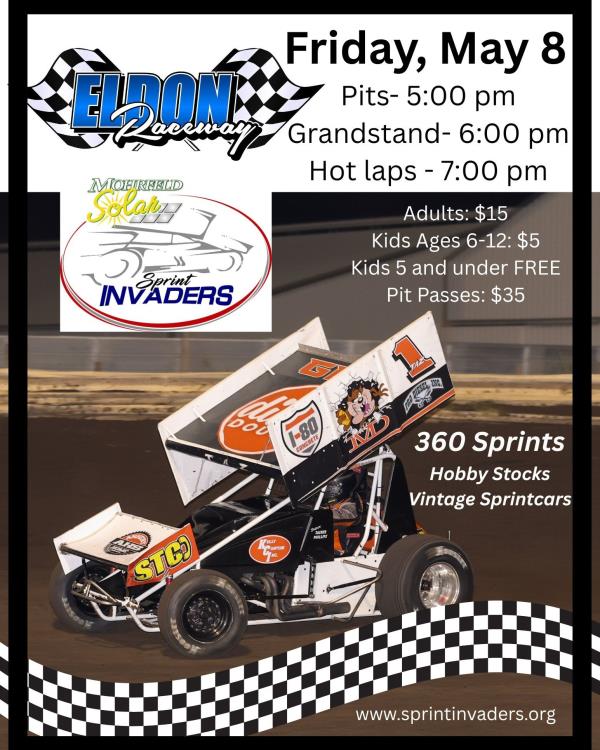 ASCS-Midwest Joins Mohrfeld Solar Sprint Invaders Friday in Eldon!