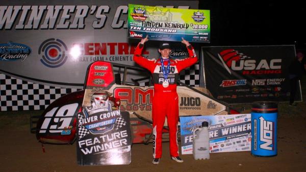 Hayden Reinbold Reigns at Hutch in His First USAC Silver Crown Start