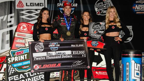 Kyle Cummins Charges Back, Leads Final Lap to Win Edlora