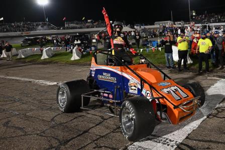 Kody Swanson won his fourth career Little 500 at Anderson Speedway Saturday