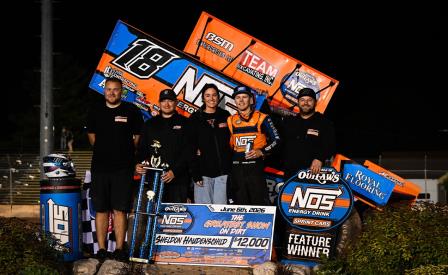 Sheldon Haudenschild won the WoO stop in Plymouth Saturday (Emily Schwanke Photo) (Video Highlights from DirtVision.com)