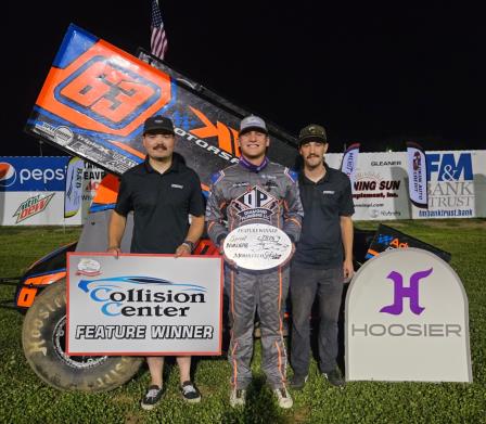Jack Thomas won his first Sprint Invaders feature Saturday in West Burlington, Iowa