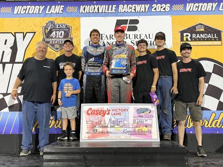 Chris Martin won his first career 410 feature at Knoxville Saturday (Video Highlights from DirtVision.com)