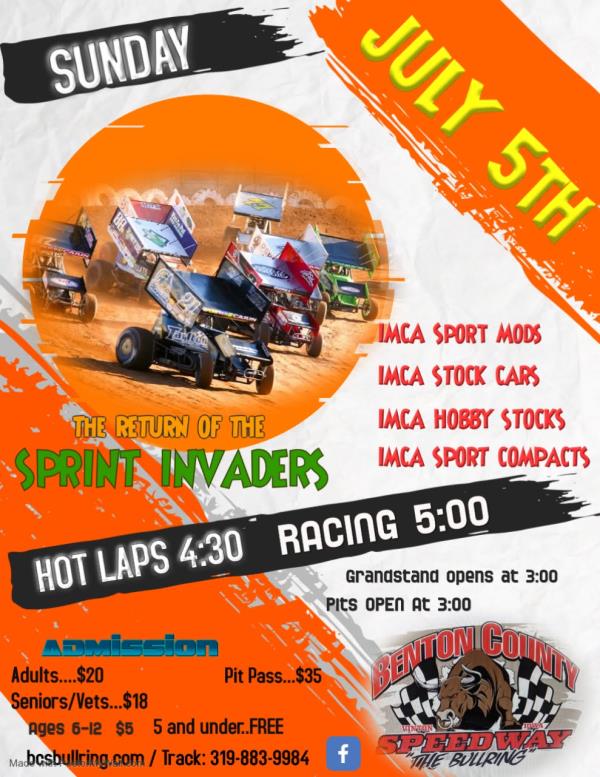 Mohrfeld Solar Sprint Invaders Hit the Bullring in Benton County Sunday!
