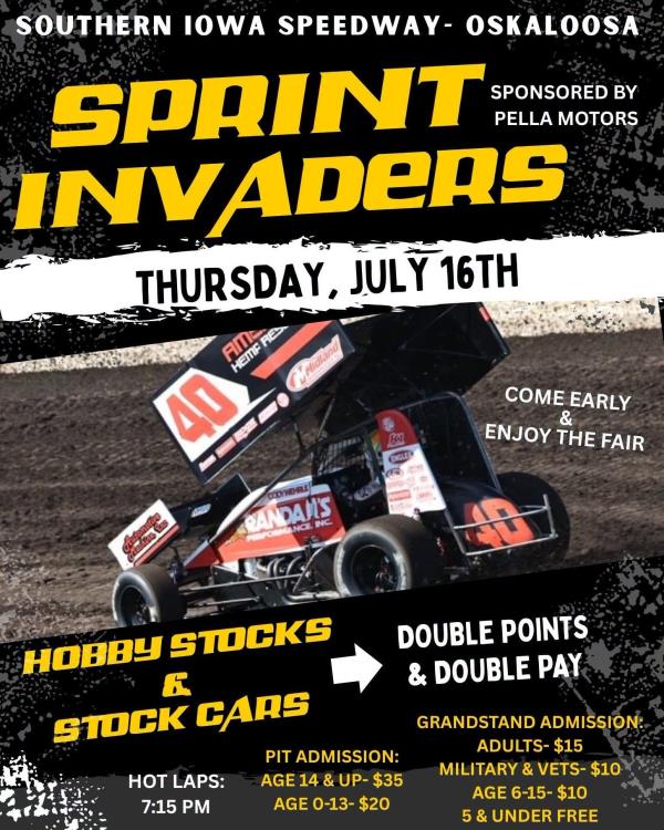 Mohrfeld Solar Sprint Invaders Hit Oskaloosa on Thursday!