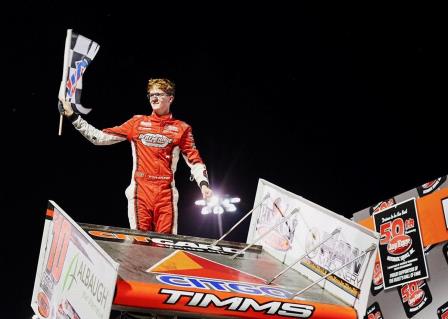 Ryan Timms won another feature at Huset's Sunday (No Limit Media)