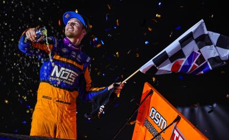 Sheldon Haudenschild won the WoO stop at Weedsport Saturday (Tyler Carr Photo) (Video Highlights from DirtVision.com)