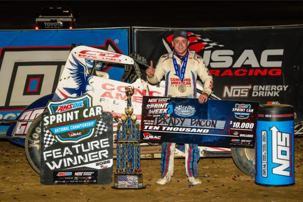 Brady Bacon Rounds Up Circle City, Wins USAC Indiana Sprint Week Round #5