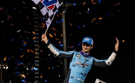 Buddy Kofoid won the WoO stop in Minot Monday (Tyler Carr Photo) (Video Highlights from DirtVision.com)