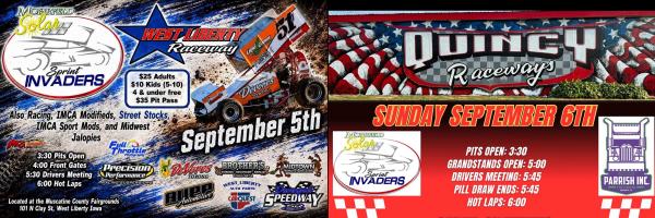 Labor Day Weekend Doubleheader for Mohrfeld Solar Sprint Invaders!