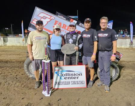 Sawyer Phillips won the Sprint Invaders event in West Liberty Saturday