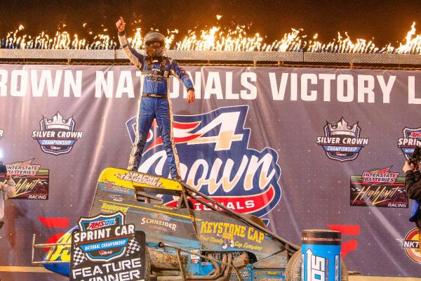 Briggs Danner Repeats Thursday Night USAC Sprint Car Win at Eldora