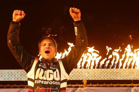 Kyle Cummins won Saturday's USAC AMSOIL Sprint Car National Championship feature during the 44th 4-Crown Nationals Presented by NKTELCO at Rossburg, Ohio's Eldora Speedway. (Josh James Artwork Photo) (Video Highlights from FloRacing.com)