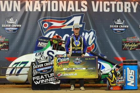 Daison Pursley dominated the USAC Silver Crown feature during Saturday night's 44th running of the 4-Crown Nationals Presented by NKTELCO at Rossburg, Ohio's Eldora Speedway. (Josh James Artwork Photo) (Video Highlights from FloRacing.com)