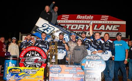 Chase Dietz won the $75,000 Williams Grove National Open Saturday (Tyler Carr Photo) (Video Highlgihts from DirtVision.com)