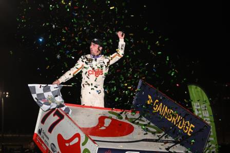 Gio Scelzi won the High Limit event at Lakeside Saturday (Chad Warner Photo) (Video Highlights from FloRacing.com)