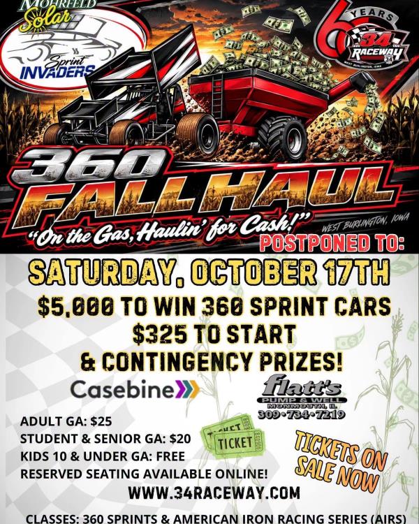 Saturday’s “Fall Haul” Pays Big; Decides Sprint Invaders Champion!